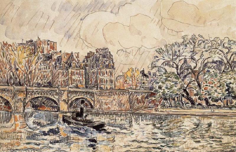 Paul Signac The new bridge of Paris